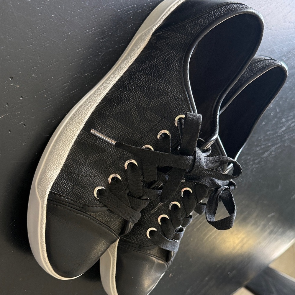Michael Kors Black Leather Women’s Sneakers - Picture 6 of 6